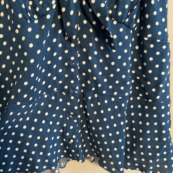 Jessica Simpson size large blue polka dot tank top - Picture 4 of 6